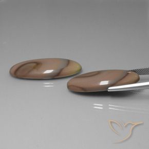 38.33 ct natürliche Mehrfarbig Jaspis-Edelsteine, Oval, Lichtundurchlässig