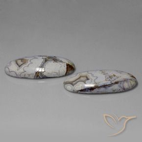 35.24 ct natürliche Mehrfarbig Jaspis-Edelsteine, Oval, Lichtundurchlässig