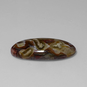9,17 ctw natürlicher Mehrfarbig Jaspis, Oval Schliff, Lichtundurchlässig