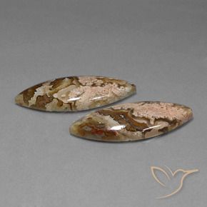 39.06 ct natürliche Mehrfarbig Jaspis-Edelsteine, Marquise, Lichtundurchlässig
