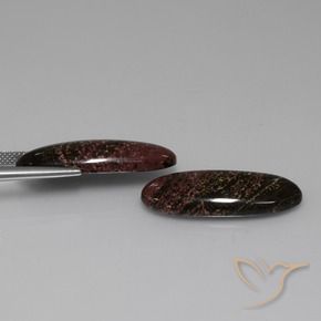 22.83 ct natürliche Mehrfarbig Jaspis-Edelsteine, Oval, Lichtundurchlässig