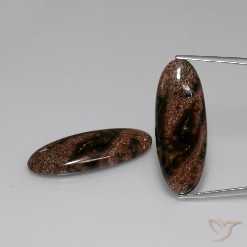 29.01ctw Natürlicher Mehrfarbig Jaspis, Oval, Lichtundurchlässig