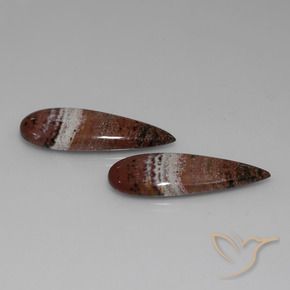 24.06 ct natürliche Mehrfarbig Jaspis-Edelsteine, Birnenform, Lichtundurchlässig