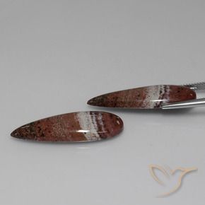 24.06 ct natürliche Mehrfarbig Jaspis-Edelsteine, Birnenform, Lichtundurchlässig