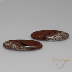27.70 ct natürliche Mehrfarbig Jaspis-Edelsteine, Oval, Lichtundurchlässig