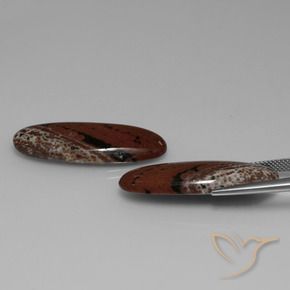 27.70 ct natürliche Mehrfarbig Jaspis-Edelsteine, Oval, Lichtundurchlässig