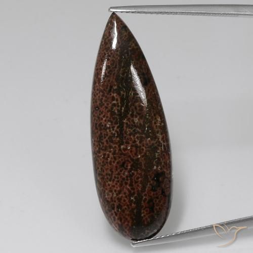 12.43ct Natürlicher Mehrfarbig Jaspis, Birnenform, Lichtundurchlässig