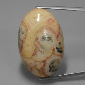 9,17 ctw natürlicher Mehrfarbig Jaspis, Oval Schliff, Lichtundurchlässig