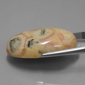 9,17 ctw natürlicher Mehrfarbig Jaspis, Oval Schliff, Lichtundurchlässig