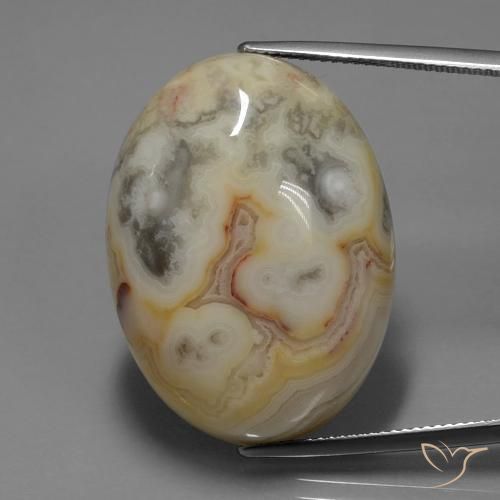 44.14ct Natürlicher Mehrfarbig Jaspis, Oval, Lichtundurchlässig