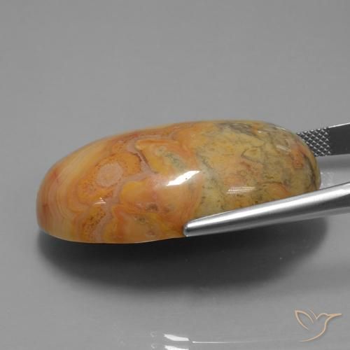 9,17 ctw natürlicher tieforange Jaspis, Oval, Lichtundurchlässig