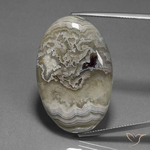 47.98ct Natürlicher Mehrfarbig Jaspis, Oval, Lichtundurchlässig