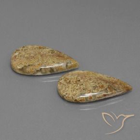 26.25 ct natürliche Mehrfarbig Jaspis-Edelsteine, Birnenform, Lichtundurchlässig
