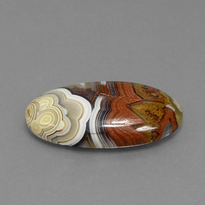 9,17 ctw natürlicher Mehrfarbig Jaspis, Oval Schliff, Lichtundurchlässig