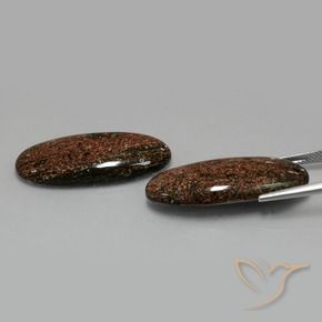 33.83 ct natürliche Mehrfarbig Jaspis-Edelsteine, Oval, Lichtundurchlässig