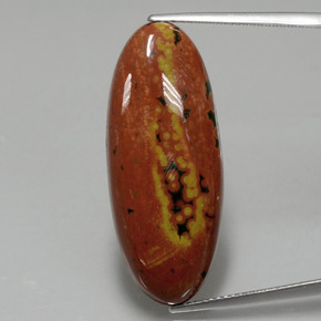 17,43 ctw natürlicher mehrfarbiger Jaspis, Oval Schliff, Lichtundurchlässig