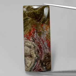 9,17 ctw natürlicher Mehrfarbig Jaspis, Baguette, Lichtundurchlässig