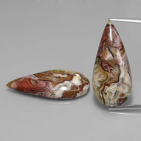  ct natürliche Mehrfarbig Jaspis-Edelsteine, Birnenform, Lichtundurchlässig