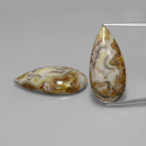 22.75 ct natürliche Mehrfarbig Jaspis-Edelsteine, Birnenform, Lichtundurchlässig