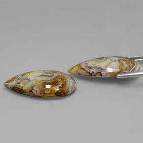 22.75 ct natürliche Mehrfarbig Jaspis-Edelsteine, Birnenform, Lichtundurchlässig