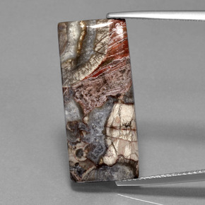 9,17 ctw natürlicher Mehrfarbig Jaspis, Baguette, Lichtundurchlässig