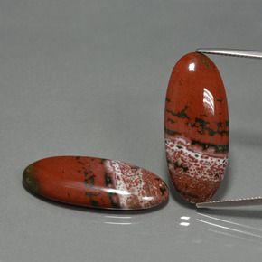 33.98 ct natürliche Mehrfarbig Jaspis-Edelsteine, Oval Schliff, Lichtundurchlässig