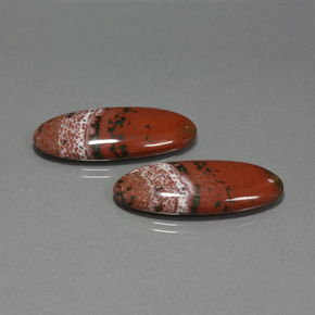 33.98 ct natürliche Mehrfarbig Jaspis-Edelsteine, Oval Schliff, Lichtundurchlässig