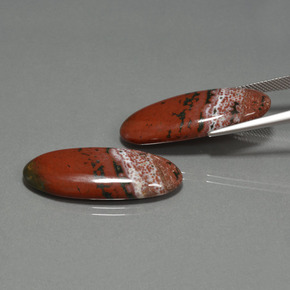 33.98 ct natürliche Mehrfarbig Jaspis-Edelsteine, Oval Schliff, Lichtundurchlässig