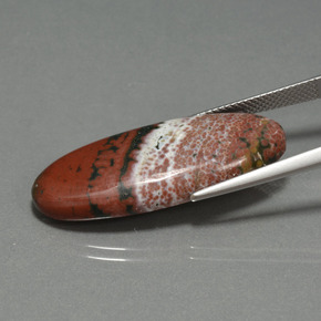 9,17 ctw natürlicher Mehrfarbig Jaspis, Oval Schliff, Lichtundurchlässig