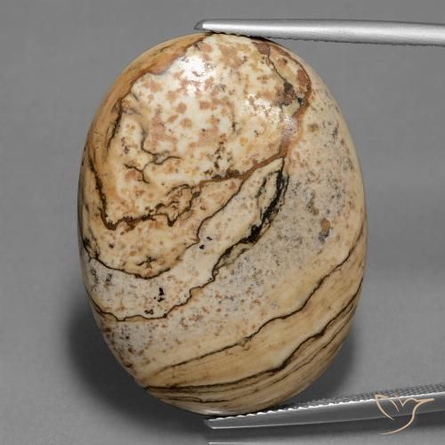35.84ct Natürlicher Mehrfarbig Jaspis, Oval, Lichtundurchlässig