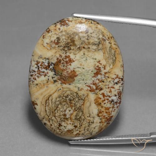 37.65ct Natürlicher Mehrfarbig Jaspis, Oval, Lichtundurchlässig