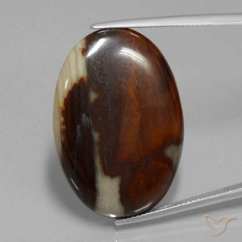 39.85ct Natürlicher Mehrfarbig Jaspis, Oval, Lichtundurchlässig