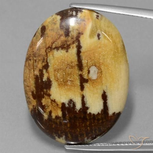 28.65ct Natürlicher Mehrfarbig Jaspis, Oval, Lichtundurchlässig