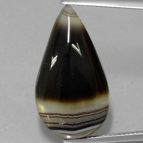 9,17 ctw natürlicher Mehrfarbig Jaspis, Birnenform, Lichtdurchlässig