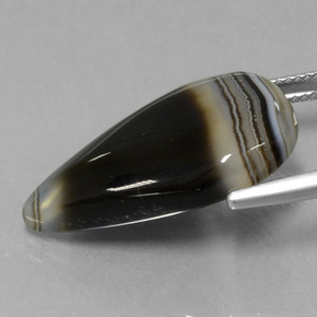 9,17 ctw natürlicher Mehrfarbig Jaspis, Birnenform, Lichtdurchlässig