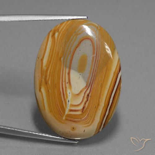23.88ct Natürlicher Mehrfarbig Jaspis, Oval, Lichtundurchlässig