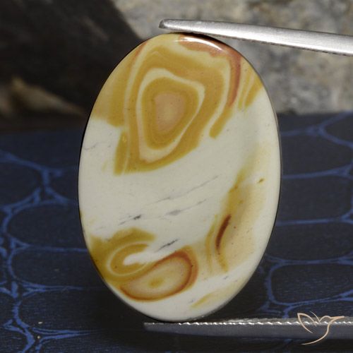 20.47ct Natürlicher Mehrfarbig Jaspis, Oval, Lichtundurchlässig