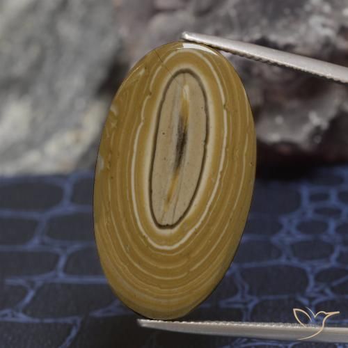 25.41ct Natürlicher Mehrfarbig Jaspis, Oval, Lichtundurchlässig
