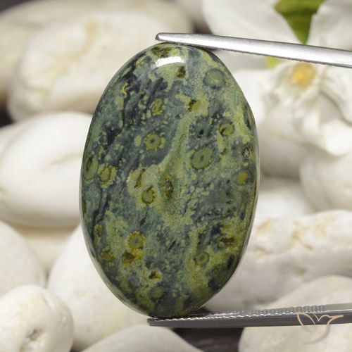 35.03ct Natürlicher Mehrfarbig Jaspis, Oval, Lichtundurchlässig