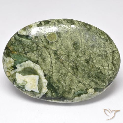 33.87ct Natürlicher Mehrfarbig Jaspis, Oval, Lichtundurchlässig
