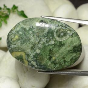 30,39 ctw natürlicher mehrfarbiger Jaspis, Oval Schliff, Lichtundurchlässig