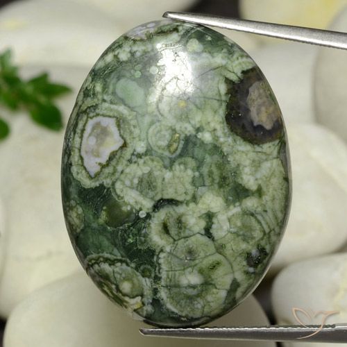 24.95ct Natürlicher Mehrfarbig Jaspis, Oval, Lichtundurchlässig
