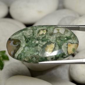 9,17 ctw natürlicher Mehrfarbig Jaspis, Oval Schliff, Lichtundurchlässig