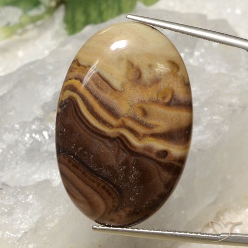 26.36ct Natürlicher Mehrfarbig Jaspis, Oval, Lichtundurchlässig