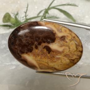 9,17 ctw natürlicher Mehrfarbig Jaspis, Oval, Lichtundurchlässig