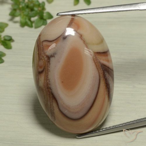 25.95ct Natürlicher Mehrfarbig Jaspis, Oval, Lichtundurchlässig
