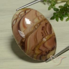9,17 ctw natürlicher Mehrfarbig Jaspis, Oval, Lichtundurchlässig