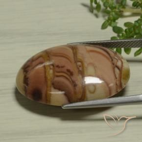 9,17 ctw natürlicher Mehrfarbig Jaspis, Oval, Lichtundurchlässig