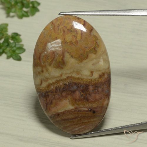 25.93ct Natürlicher Mehrfarbig Jaspis, Oval, Lichtundurchlässig