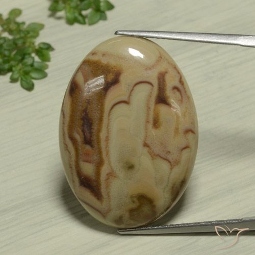 22.89ct Natürlicher Mehrfarbig Jaspis, Oval, Lichtundurchlässig